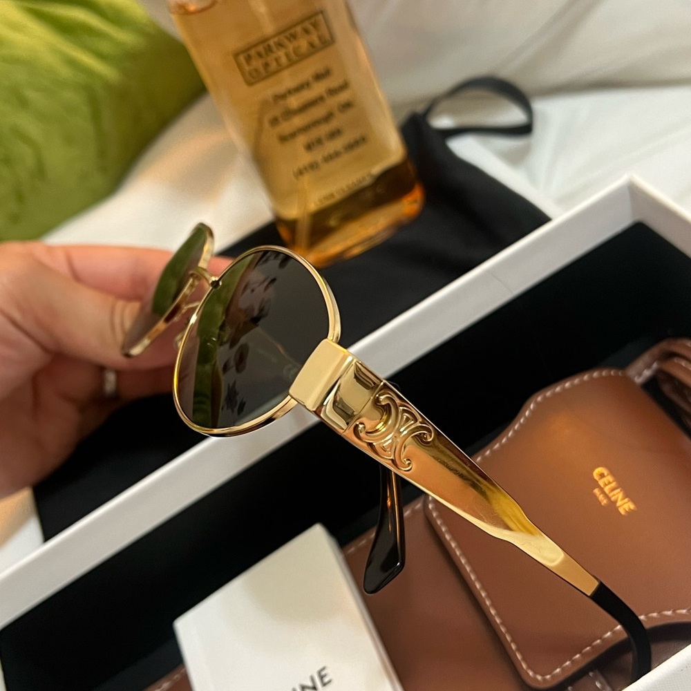 CELINE TRIOMPHE OVAL METAL 01 SUNGLASSES - Picture 4 of 10